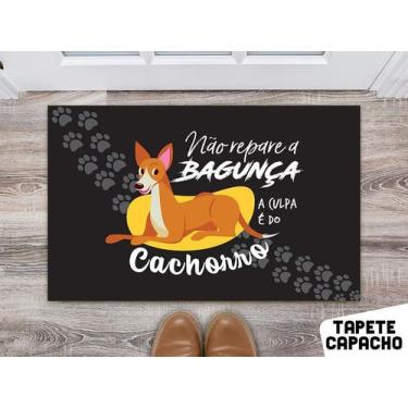 Imagem de tapete para cozinha 60x40cm Não Repare a bagunça a culpa é do cachorro