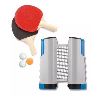 Imagem de Kit Rede Ping Pong Tênis Mesa Raquete Bolinha Para Escola - MB TECH