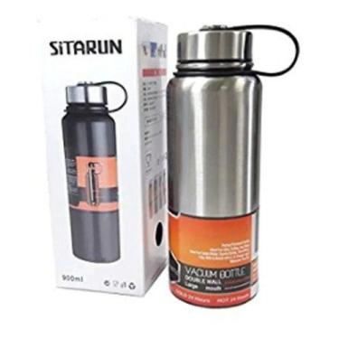 Imagem de Garrafa Térmica Aço Inox A Vacuum Bottle Água Suco 1100ml - Mr Vendas,