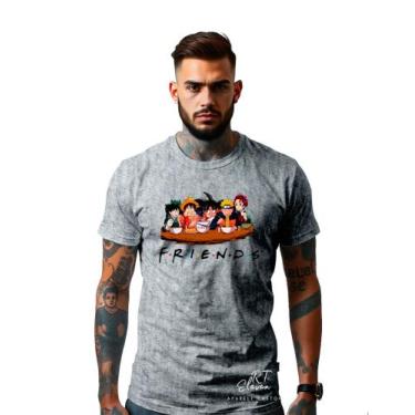 Imagem de Camiseta Personalizada  Estampa Friends Masculina  Algodão Estampada G