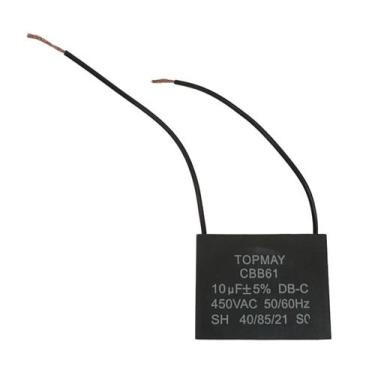 Imagem de Capacitor de partida acv 10uf x 450v - 10uf x 450vac - cbb61 - TOPMAY