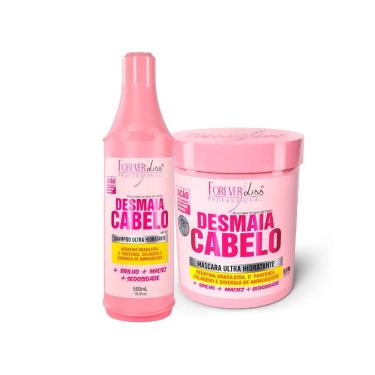 Imagem de Kit Desmaia Cabelo Shampoo  500ml Máscara 950ml Forever Liss