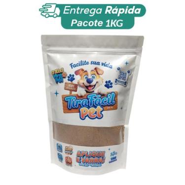 Imagem de Pó Higiênico P/Cães e Gatos Tira Fácil 1KG - Seca e Absorve Cocô, Xixi