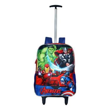 Imagem de Mochila Vingadores Avengers 3d Infantil Masculina Rodinhas G - Luxcel