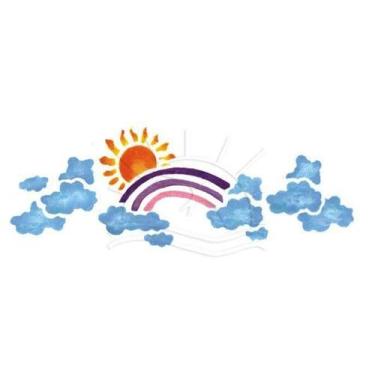 Imagem de Stencil Acrilex 33x14, 1106 - ARCO-IRIS