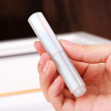 Imagem de erofa Majohn Wancai mini caneta-tinteiro com ponta fina, resina branca pérola tamanho bolso caneta curta viagem