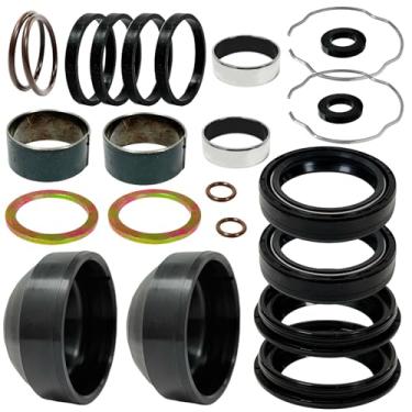 Imagem de BIGLKNM Kit de reconstrução de perna de garfo dianteiro de 41 mm adequado para Road King Softail Fat Boy Electra Glide Road Glide Night Train Rocker Blackline OEM # 0403-0022 Kit de reparo de vedação