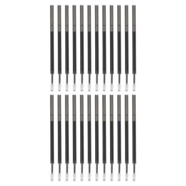 Imagem de PATIKIL Recargas de caneta de gel apagáveis, 24 peças de refil de canetas de tinta gel, caneta de clique de ponta fina de 0,5 mm, canetas retráteis para planejador, escrever, pintura, preta
