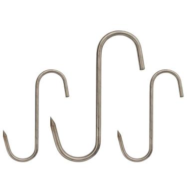 Imagem de Kit Gancho Para Carnes Churrasco 3 Peças Média E Grande