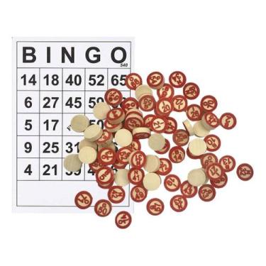 Imagem de Jogo De Bingo 18 Cartelas E 75 Numeros Em Madeira - Dantas