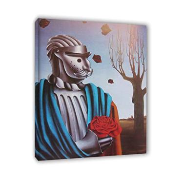 Imagem de JZSDGB Felix Labisse Impressões em tela e pôster-Famous Painting Arte de parede abstrata - Boa conduta Reproduções em tela - Imagens emolduradas em madeira e prontas para pendurar para decoração de