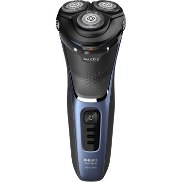 Imagem de Philips Norelco Shaver 3600, barbeador elétrico recarregável úmido e seco com aparador pop-up e bolsa de armazenamento - Storm Blue-S3243/91