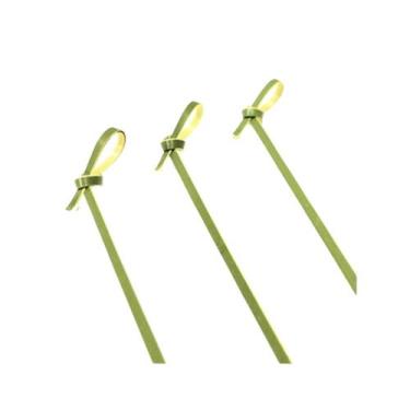 Imagem de Palito para Petiscos em Bambu Decorado Laço 12cm - 20 unid - Silverfes