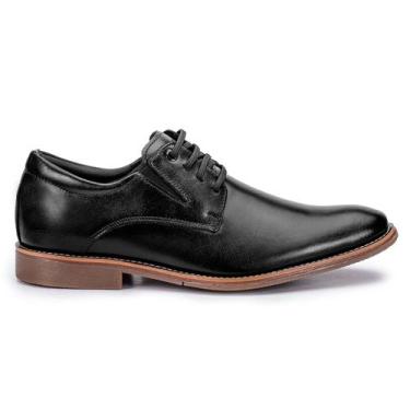 Imagem de Sapato Social Oxford Couro Masculino Cadarço Elástico Derby - Kéffor, 