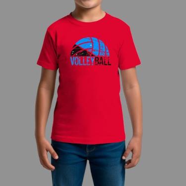 Imagem de Camisa Básica Casual Gola Redonda Volley Somb - RodLiwes, Vermelho, 10