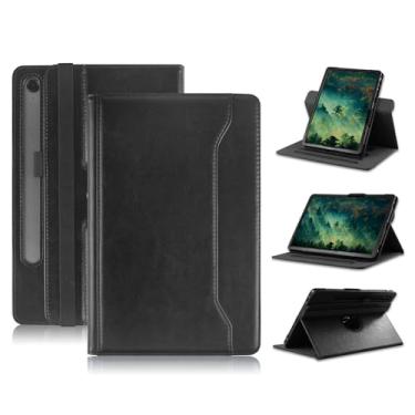 Imagem de Yiernuo Capa compatível com tablet Samsung Galaxy Tab S9 S8 S7 11 polegadas Tab S9 FE 10,9 polegadas, capa de couro PU com suporte giratório de 360° para SM-X710 X716 X718 X700 X706 T870 T875 T878
