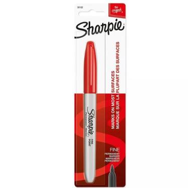 Imagem de Marcador Permanente Sharpie Ponta Fina Vermelho