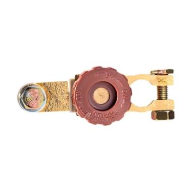 Imagem de YWJLQH Interruptor de link do terminal da bateria genérico com o acessório do botão para barcos RVs Simples Assembly Professional Off Off Isolator, Marrom