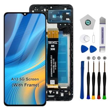 Imagem de Kit de substituição de tela para Samsung Galaxy A13 5G com moldura de 6,5 polegadas para Samsung Galaxy A13 SM-A136U / SM-A136U1 / SM-A136W Tela LCD Touch Screen Digitalizador Assembléia com