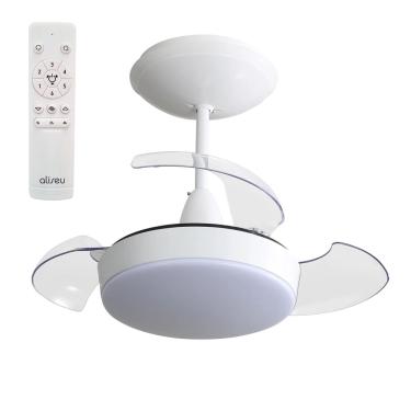 Imagem de Ventilador De Teto Aliseu Retrátil Pro - Branco - Bivolt - Com Controle Remoto - Pás Retráteis