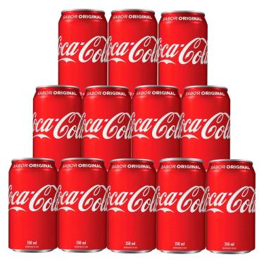 Imagem de Refrigerante Coca-Cola Lata 350ml 12 Unidades