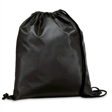 Imagem de Mochila Saco Academia Esportiva Gym Bag Fitness Unissex Cordão Preto Tamanho Único Unissex