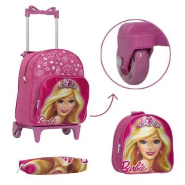 Imagem de Kit Mochila Barbie Rodinha Pre Escola Meninas Resistente - Toys 2U
