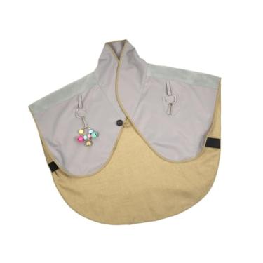 Imagem de WeiLaiKeQi Parrot Anti Scratch ombro protetor de pássaro capa de cocô de pássaro com tornozeleira de pássaro e brinquedos para periquitos periquitos, Cinza
