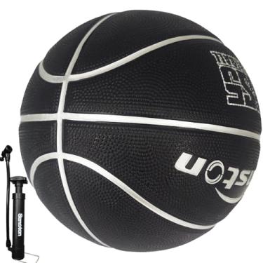Imagem de Senston Bola de basquete de 29,5 cm, bola de basquete de borracha, tamanho oficial, 7, bola de basquete com bomba