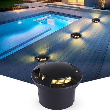 Imagem de Lâmpada De Paisagem Led De Solo - Luzes Enterradas Ao Ar Livre, Refletor Externo à Prova D'água Ip65, Fortaleza De Iluminação De Caminho De Luz Lateral De Baixa Tens, White Light, 18W