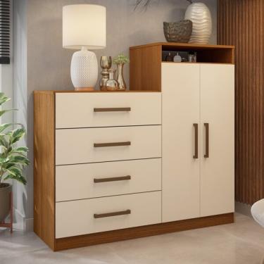 Imagem de Cômoda 2 Portas 4 Gavetas Aurea Demóbile Amendola Touch/off W