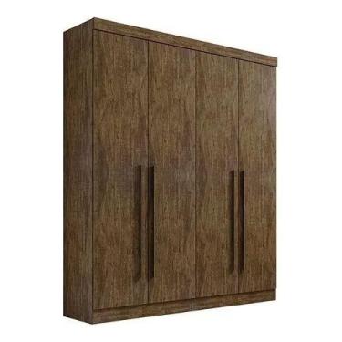 Imagem de Guarda Roupa Da Vinci Plus 4 Portas Castanho 100% Mdf D'doro - D'Doro 
