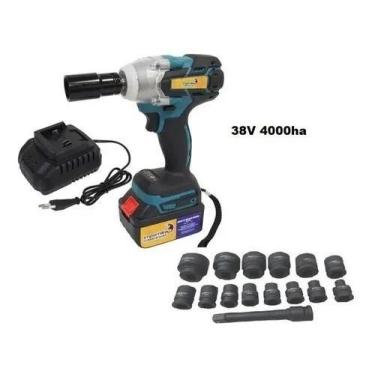 Imagem de Chave De Impacto 1/2 Portátil 38v 2000 2 Baterias Maleta - IT-BLUE