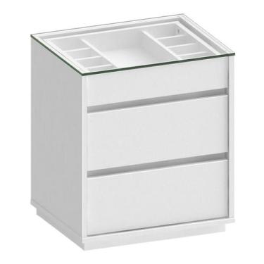 Imagem de Mesa de Cabeceira Belize 3 GV Branca - Mobly, Branco