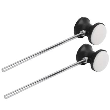 Imagem de Drum PedalSchläger Langable para Acessórios de Kit de Bateria, 2pcs para Performance Musical Baterista, Feltro + Aço Inoxidável