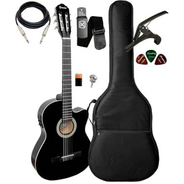 Imagem de Violão Giannini Start Nf-14 Ceq Bk + Capa Luxo E Acessórios