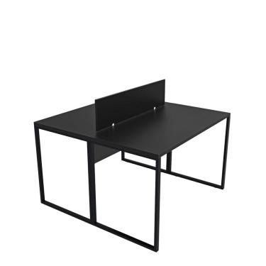 Imagem de Escrivaninha para Escritório 2 Lugares Industrial Preto
