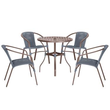 Imagem de 04 Cadeiras Floripa e Mesa Roma Trama 