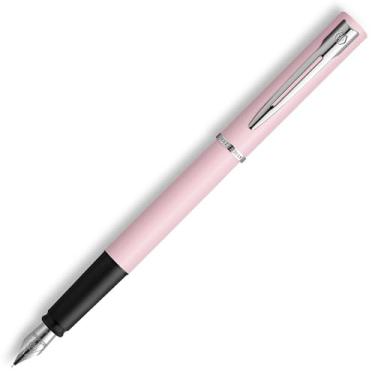 Imagem de Waterman Caneta-tinteiro Allure | Laca macaron rosa fosco com acabamento cromado | Ponta fina de aço inoxidável | Tinta azul | Com caixa de presente