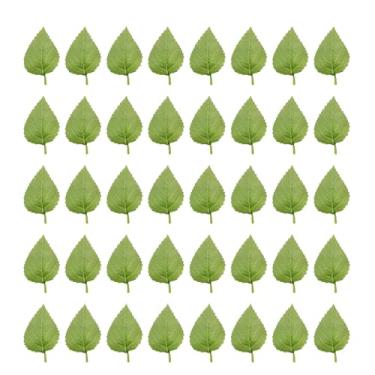 Imagem de JCBIZ 40 peças, acessórios de folhagem de flores sintéticas, folhagem artificial, faça-você-mesmo, folhagem de girassol artesanal verde para arranjos de flores decorativos, centros de mesa, buquês de