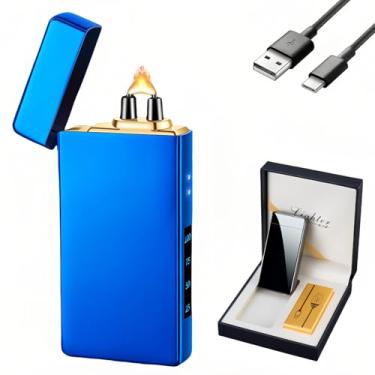 Imagem de NINSI Isqueiro elétrico inteligente, isqueiro de arco de plasma de pulso de alta potência com 4 modos de ignição, isqueiros eletrônicos à prova de vento, isqueiros USB recarregáveis com trava de
