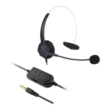 Imagem de BaotyJie Fone de ouvido com fio para telefone, monofone, fone de ouvido portátil para computador, de comercial para seguro, call center, PC, laptop, 3.5 Mm Ajustável, Telefone Laptop