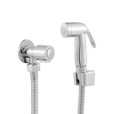 Imagem de Ducha Higiênica com Registro 1/4 Volta – ABS Cromado de Alta Resistência, Mangueira Flexível 1,20m, Jato Direcionável
