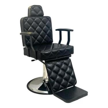 Imagem de Poltrona Cadeira Reclinável Hidráulico Base Para Barbearia Preto croco