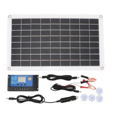 Imagem de Painel de carga solar de alta eficiência do kit de painéis solares de 20W com controlador à prova d'água para camping ao ar livre para camping ao ar livre fogão portátil