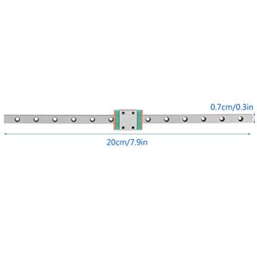 Imagem de Hilitand Trilho Deslizante Linear, Trilho Linear LML7B Com Bloco Em Miniatura, Interruptores de Rede, Tamanho Pequeno e Leve, Adequado para Equipamentos Automáticos, Equipamentos de Medição e Muito