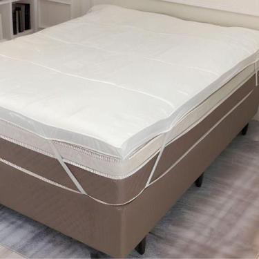 Imagem de Pillow Top King Dupla Face 200 Fios 6cm 195x203cm Branco - HOME & CO