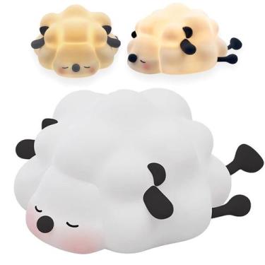 Imagem de Luminaria De Mesa Ovelhinha Dorminhoca Touch Muda De Cor Recarregavel 