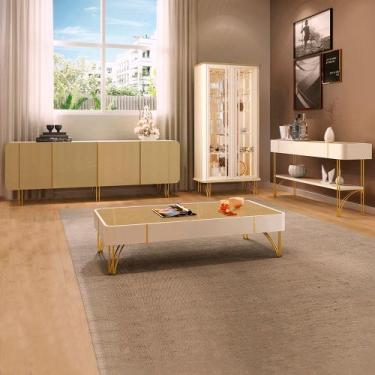 Imagem de Conjunto 1 Cristaleira 1 Buffet 1 Mesa de Centro e 1 Aparador Évora/Sa