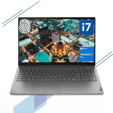 Imagem de Laptop Lenovo empresarial ThinkBook 15 geração 4, tela FHD de 15,6 polegadas, Intel i7-1255U, 16 GB RAM, SSD de 512 GB, HDMI, Thunderbolt 4, webcam, Wi-Fi 6, leitor de impressão digital, leitor de